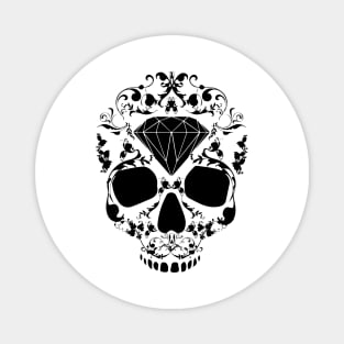 Skull Diamond Black - Skulls Skullhead Diamonds Gift Magnet